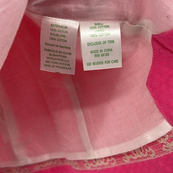 Lilly Pulitzer Women's Annabelle Top - Pink/White - 2 - Picture 4 of 5